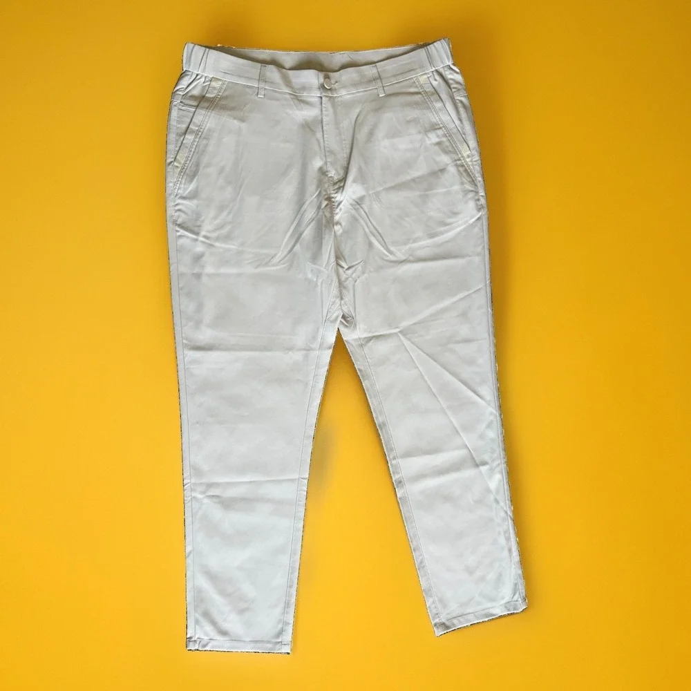 Jack Archer Men's Jet Setter Pant 35 x 30 Stone Beige Golf Chino Tech Pants Men